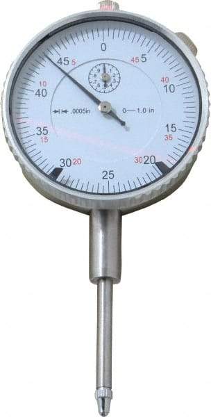 Value Collection - 1" Range, 0-50 Dial Reading, 0.0005" Graduation Dial Drop Indicator - 2.28" Dial, Revolution Counter - First Tool & Supply