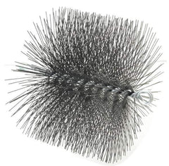 Schaefer Brush - 8" Diam Round, Tempered Steel Wire Chimney Brush - 1/4" NPSM Male Connection - First Tool & Supply