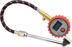 Value Collection - 0 to 160 psi Digital Tire Pressure Gauge - CR2032 Lithium Battery, 9' Hose Length, 0.5 psi Resolution - First Tool & Supply