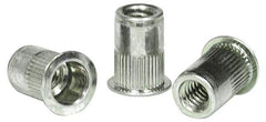 RivetKing - #10-32, 0.13 to 0.225" Grip, 19/64" Drill, Aluminum Standard Rivet Nut - Uncoated, Countersunk Head - First Tool & Supply