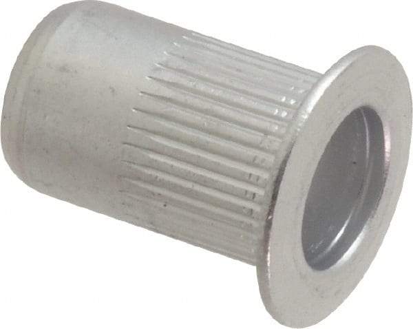 RivetKing - 0.02 to 0.13" Grip, Aluminum Standard Rivet Nut - Uncoated, Countersunk Head - First Tool & Supply