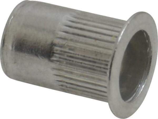 RivetKing - 0.02 to 0.13" Grip, Aluminum Standard Rivet Nut - Uncoated, Countersunk Head - First Tool & Supply