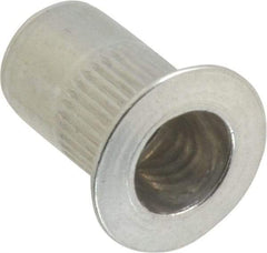 RivetKing - #8-32, 0.02 to 0.08" Grip, 17/64" Drill, Aluminum Standard Rivet Nut - Uncoated, Countersunk Head - First Tool & Supply