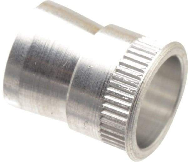 RivetKing - #10-24 UNC, Uncoated, Aluminum Knurled Rivet Nut Inserts - 0.297" to 0.302" Grip, 9/32" Drill Size - First Tool & Supply