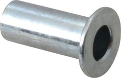 RivetKing - #10-32, 0.08 to 0.13" Grip, 1/4" Drill, Steel Standard Rivet Nut - Zinc Plated, Round Head - First Tool & Supply