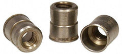 RivetKing - M4x0.70 Metric Coarse, Uncoated, Aluminum Knurled Rivet Nut Inserts - 0.02" to 0.13" Grip, 1/4" Drill Size - First Tool & Supply