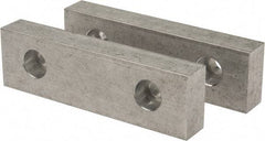 Gibraltar - 5-1/8" Wide x 1-1/2" High x 3/4" Thick, Flat/No Step Vise Jaw - Soft, Aluminum, Fixed Jaw, Compatible with 5" Vises - First Tool & Supply