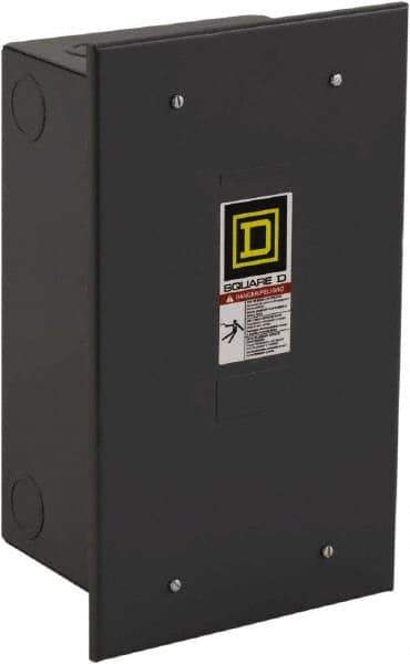 Square D - 1 NEMA Rated, 8 Pole, Mechanically Held Lighting Contactor - 20 A (Tungsten), 30 A (Fluorescent), 110 VAC at 50 Hz, 120 VAC at 60 Hz, 8NO Contact Configuration - First Tool & Supply