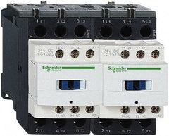 Schneider Electric - 3 Pole, 110 Coil VAC at 50/60 Hz, 9 Amp at 440 VAC, Reversible IEC Contactor - 1 Phase hp: 0.5 at 115 VAC, 1 at 230/240 VAC, 3 Phase hp: 2 at 200/208 VAC, 2 at 230/240 VAC, 5 at 460/480 VAC, 7.5 at 575/600 VAC - First Tool & Supply