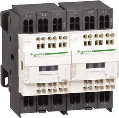 Schneider Electric - 3 Pole, 120 Coil VAC at 50/60 Hz, 9 Amp at 440 VAC, Reversible IEC Contactor - 1 Phase hp: 0.5 at 115 VAC, 1 at 230/240 VAC, 3 Phase hp: 2 at 200/208 VAC, 2 at 230/240 VAC, 5 at 460/480 VAC, 7.5 at 575/600 VAC - First Tool & Supply