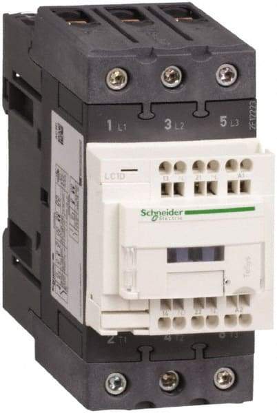 Schneider Electric - 3 Pole, 24 Coil VDC, 50 Amp at 440 VAC, Nonreversible IEC Contactor - Bureau Veritas, CCC, CSA, CSA C22.2 No. 14, DNV, EN/IEC 60947-4-1, EN/IEC 60947-5-1, GL, GOST, LROS, RINA, RoHS Compliant, UL 508, UL Listed - First Tool & Supply