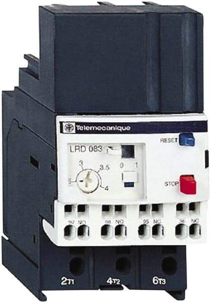 Schneider Electric - 2.5 to 4 Amp, 690 VAC, Thermal IEC Overload Relay - Trip Class 10A, For Use with LC1D09 and LC1D38 - First Tool & Supply