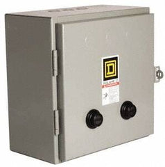 Square D - 110 Coil VAC at 50 Hz, 120 Coil VAC at 60 Hz, 18 Amp, Nonreversible Enclosed Enclosure NEMA Motor Starter - 1 Phase hp: 3 at 200 Volt, 3 at 230 Volt, 5 at 460-575 Volt, 1 Enclosure Rating - First Tool & Supply