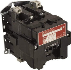 Square D - No Enclosure, 2 Pole, Electrically Held Lighting Contactor - 100 A (Tungsten), 24 VAC at 60 Hz - First Tool & Supply