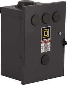 Square D - 3R NEMA Rated, 2 Pole, Electrically Held Lighting Contactor - 30 A (Tungsten), 110 VAC at 50 Hz, 120 VAC at 60 Hz - First Tool & Supply