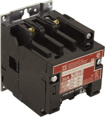 Square D - No Enclosure, 2 Pole, Electrically Held Lighting Contactor - 30 A (Tungsten), 208 VAC at 60 Hz - First Tool & Supply