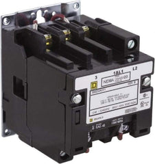 Square D - 2 Pole, 110 Coil VAC at 50 Hz and 120 Coil VAC at 60 Hz, 9 Amp NEMA Contactor - Open Enclosure, 50 Hz at 110 VAC and 60 Hz at 120 VAC - First Tool & Supply