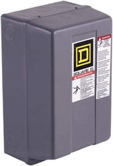 Square D - 3 Pole, 220 Coil VAC at 50 Hz, 240 Coil VAC at 60 Hz, 27 Amp NEMA Contactor - NEMA 1 Enclosure, 50 Hz at 220 VAC and 60 Hz at 240 VAC - First Tool & Supply