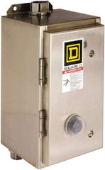 Square D - 440 Coil VAC at 50 Hz, 480 Coil VAC at 60 Hz, 45 Amp, NEMA Size 2, Nonreversible Enclosed Enclosure NEMA Motor Starter - 3 Phase hp: 10 at 200 VAC, 15 at 230 VAC, 25 at 460 VAC, 25 at 575 VAC, 4x Enclosure Rating - First Tool & Supply