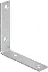 National Mfg. - 4" Long x 7/8" Wide, Galvanized Steel, Corner Brace - Galvanized - First Tool & Supply