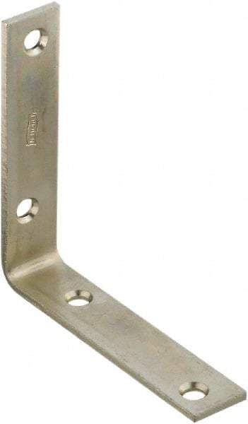 National Mfg. - 4 Inch Long x 7/8 Inch Wide, Steel, Corner Brace - Zinc Plated - First Tool & Supply