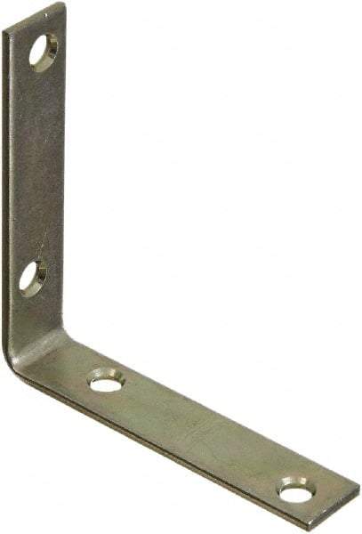 National Mfg. - 3-1/2" Long x 3/4" Wide, Steel, Corner Brace - Zinc Plated - First Tool & Supply