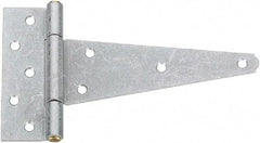 National Mfg. - 2 Piece, 5-1/2" Long, Galvanized Extra Heavy Duty - 8" Strap Length, 2-5/8" Wide Base - First Tool & Supply