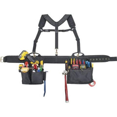 CLC - 28 Pocket Black Ballistic Polyester Combo Tool Bag System - 28" Wide x 6" Deep x 26" High - First Tool & Supply