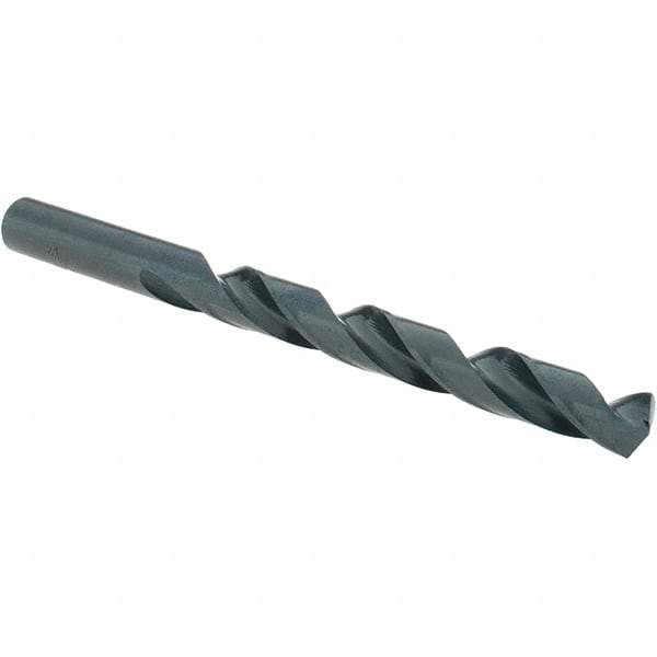 Cle-Line - 3/8" 135° High Speed Steel Jobber Drill - Oxide Finish, Right Hand Cut, Spiral Flute, Straight Shank, 5" OAL, Split Point - First Tool & Supply