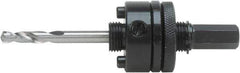 Irwin Blades - 1-1/4 to 6" Tool Diam Compatibility, Hex Shank, Steel Integral Pilot Drill, Hole Cutting Tool Arbor - 3/8" Min Chuck, Hex Shank Cross Section, Threaded Shank Attachment, For Hole Saws - First Tool & Supply