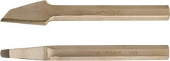 Ampco - 8" OAL x 1/2" Blade Width Nonsparking Groove Chisel - 1/2" Tip - First Tool & Supply