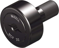 McGill - 26mm Roller Diam x 12mm Width, 10mm Stud Diam x 23mm Length, Crowned Stud Cam Follower - Steel, 12mm Thread Length, M10x1 Thread, 36mm OAL, 1,765 Lb Dynamic Cap, 2,338 Lb Static Cap - First Tool & Supply