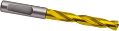 Guhring - 3/4" 140° Solid Carbide Jobber Drill - TiN Finish, Right Hand Cut, Spiral Flute, 153mm OAL, SU Point - First Tool & Supply