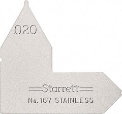 Starrett - Radius Gages Material: Stainless Steel Finish/Coating: Satin Chrome - First Tool & Supply