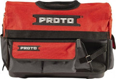 Proto - 10 Pocket Gray & Red Polyester Tool Bag - 20" Wide x 11" Deep x 15" High - First Tool & Supply