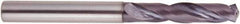 National Twist Drill - 15.5mm 140° Solid Carbide Jobber Drill - AlTiN Finish, Right Hand Cut, Spiral Flute, Straight Shank, 115mm OAL - First Tool & Supply