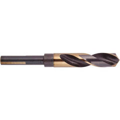 National Twist Drill - 9/16 to 1", 118° Point, Oxide/Gold Finish, High Speed Steel Reduced Shank Drill Bit Set - First Tool & Supply