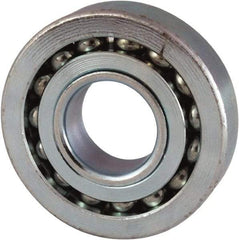 Nice - 1/2" Bore Diam, 1-1/2" OD, Open Unground Full Complement Radial Ball Bearing - 7/16" Wide, 1 Row, Round Bore, 1,328 Lb Dynamic Capacity - First Tool & Supply