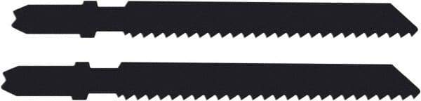 Disston - 2-3/4" Long, 10 Teeth per Inch, Carbon Steel Jig Saw Blade - Toothed Edge, 0.067" Thick, U-Shank, Raker Tooth Set - First Tool & Supply