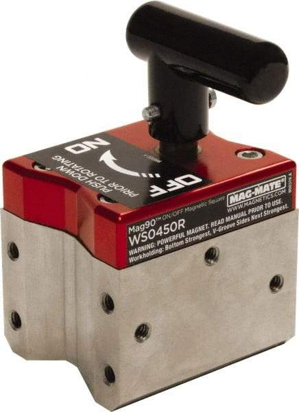 Mag-Mate - 2-1/2" Wide x 3" Deep x 2-3/4" High Rare Earth Magnetic Welding & Fabrication Square - 1/4-20 Hole Thread, 450 Lb Average Pull Force - First Tool & Supply