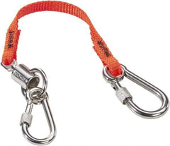 Proto - 12" Tethered Tool Lanyard - Carabiner Connection, 12" Extended Length, Orange - First Tool & Supply