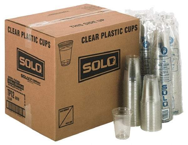 Solo - Solo Plastic Cold Cups, 12 oz Clear - Plastic Cold Cups, 12 Ounce Clear - First Tool & Supply