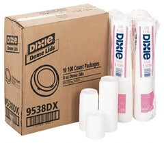 Dixie - Dixie Dome Drink-Thru Lids for 8 oz Hot Cups - White - First Tool & Supply