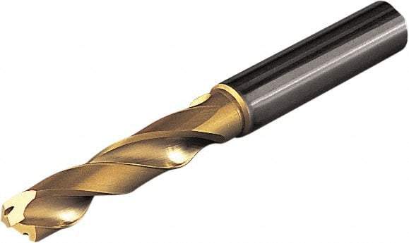 Seco - 4.9mm 140° Solid Carbide Jobber Drill - Multilayer TiAlN Finish, Right Hand Cut, Spiral Flute, Straight Shank, 82mm OAL - First Tool & Supply