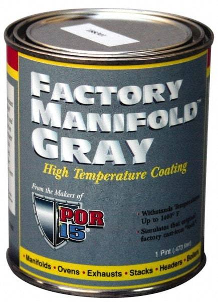 POR-15 - 1 Gal Gray Automotive Heat Resistant Paint - 1,200°F Max Temp, Comes in Can with Handle - First Tool & Supply