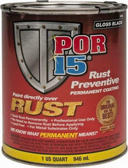 POR-15 - 1 Quart, Black, Rust Preventative Paint - Comes in Can - First Tool & Supply