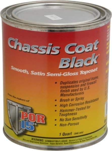 POR-15 - Semigloss Black Automotive Topcoat - 1 Qt Can - First Tool & Supply