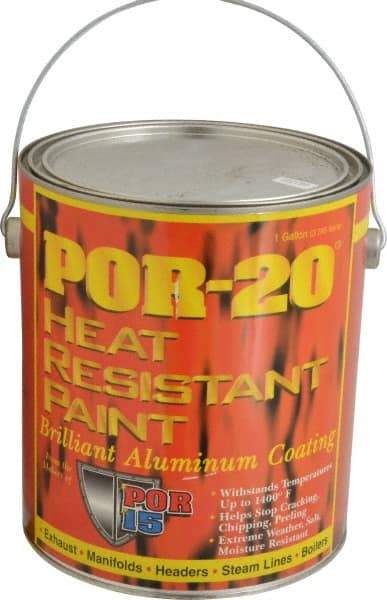 POR-15 - 1 Gal Aluminum Automotive Heat Resistant Paint - 1,200°F Max Temp, Comes in Can with Handle - First Tool & Supply