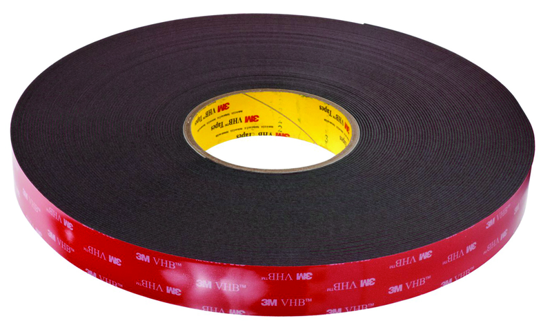 List 5952 1" x 36 yds VHB Acrylic Foam Tape - Black - First Tool & Supply