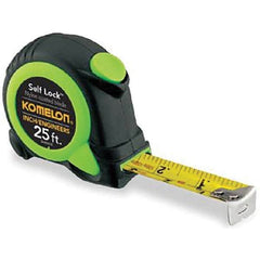 Komelon - 25' x 1" Yellow Blade Tape Measure - First Tool & Supply